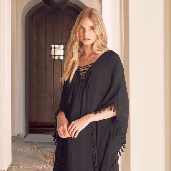 NEW Walter Baker Acapulco Kaftan in Black NEW - Picture 5 of 8